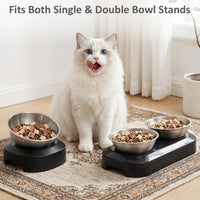 AYADA Raised Cat Food Bowl Stainless Steel 15 Degree Tilt – Essentials for Cats - Replacement - image 4