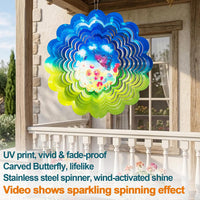 Rooster Metal Wind Spinners - Vivid Butterfly / 12 Inch - image 2