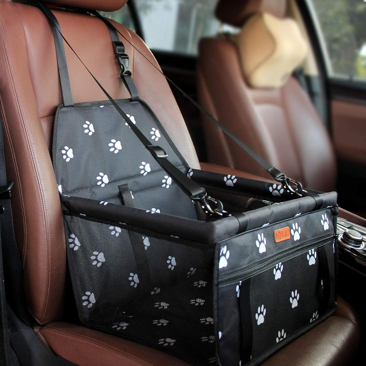 Portable Pet Dog Booster Seat for Small and Medium Pets – Essentials for Dogs - Black and White