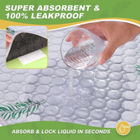Washable Dog Pee Pads, Non-Slip Waterproof, Feather - Leaf Pattern / 36"x36"(Pack of 2) - image 2