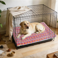 Mora Pets Cat Bed Ultra Soft Dog Crate Pad Star Print 14 x 17.5 inch - 42-Inch / Pink - image 3