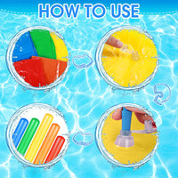 Chivao inflatable PVC swim noodles in red, yellow, blue, orange and green - view 7