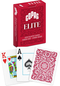 Copag Elite 100% Plastic Playing Cards - Red