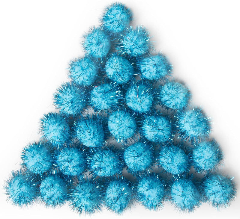 VAPKER 30 Piece 1.5" Assorted Color Sparkle Balls Cat's Favorite Toy - 5:Blue