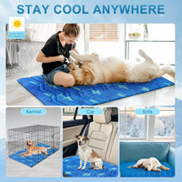 BEAUTYZOO Cooling Mat for Large Dogs, Self-Cooling - Shark Blue / 36.0"L x 23.0"W x 1.0"Th(M) - image 4