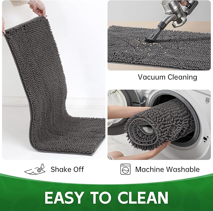 Dog Door Mat Indoor Entrance, 72" x 36" Absorbent Quick-Drying Mud Mat for Dogs, Non-Slip Door Rugs for Entryway Indoor Washable, Soft Chenille Dog Mat for Muddy Paws