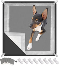 Dog Pee Pad Holder, Puppy Pad Holder Tray for 24'' x 24'' Training Pads, 15pcs Dog Potty Tray Set Include High Edge Silicone Mat & 6 Activated Charcoal Disposable Puppy Pads & 8 Holder Clamps