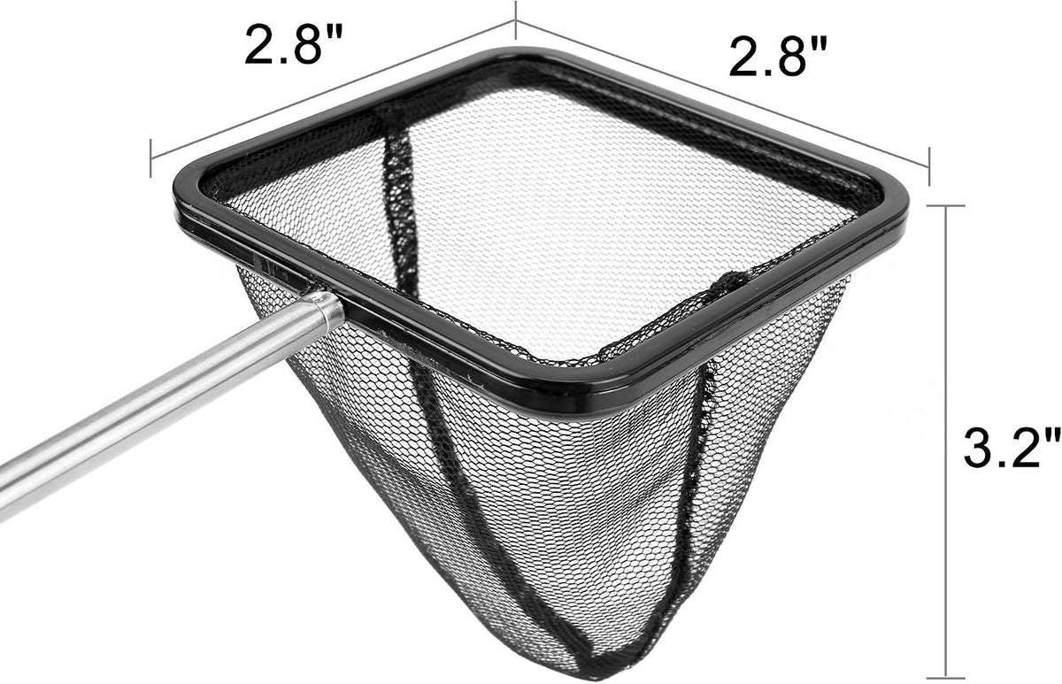 Aquarium Telescopic Fish Net with Extendable Handle Soft Mesh – Essentials for Fish - 2.8 inch - image 2