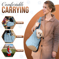 Plush Dog Purse Carrier for Small Dogs, Soft Tote, Black – Essentials for Dogs - Plush Light Blue - image 2