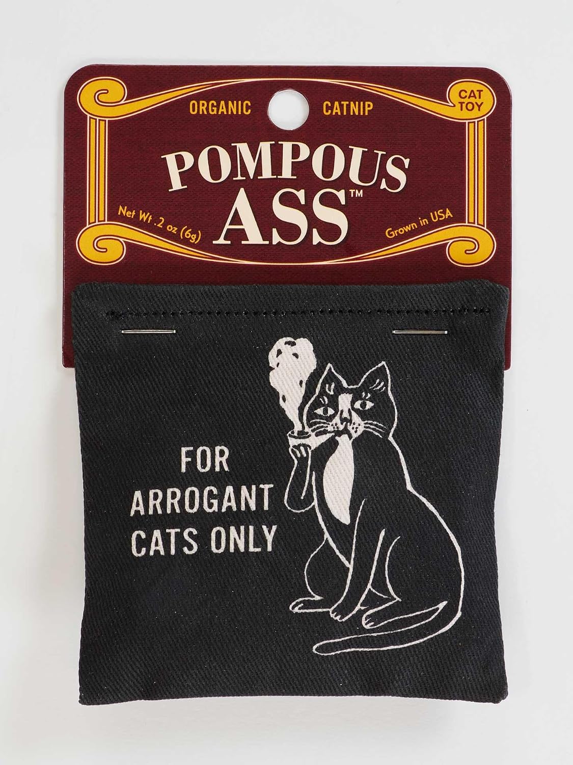 Blue Q Catnip - Cute Cat Toys for Biting with Funny Graphics -I Love My Cat – Essentials for Cats - Pompous Ass