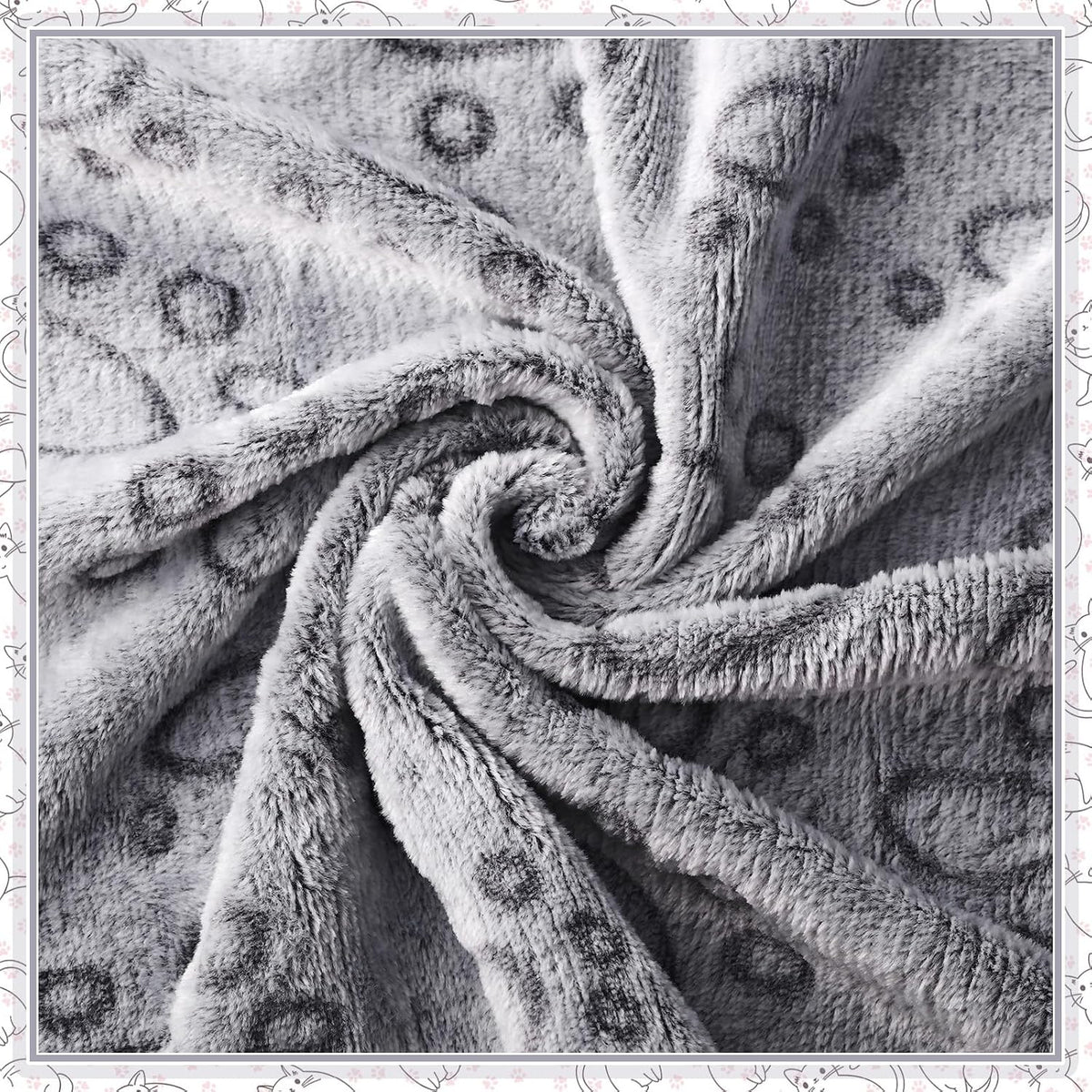 Tegeme 12 Pcs Puppy Blanket for Litter Dog Cat - Gray / 23 x 16 Inch - image 4