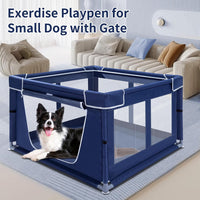 Puppy Playpen Indoor for Dog Small Pets - Royal Blue / 42 Inch w/o top - image 2