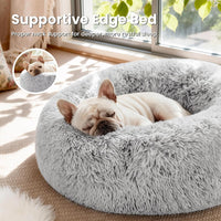 Love's cabin Calming Cat Bed for Indoor Cats - Light Grey / 24" - image 2