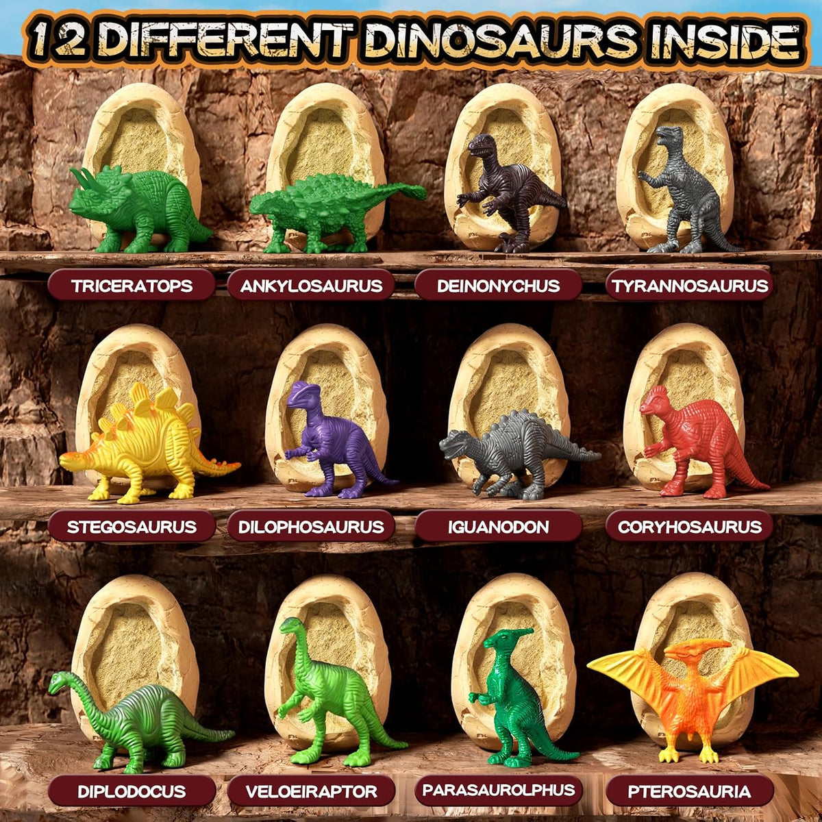 24 Dinosaur Eggs Dig Kit Toys for Kids - 12 Dinosaur Eggs - image 4