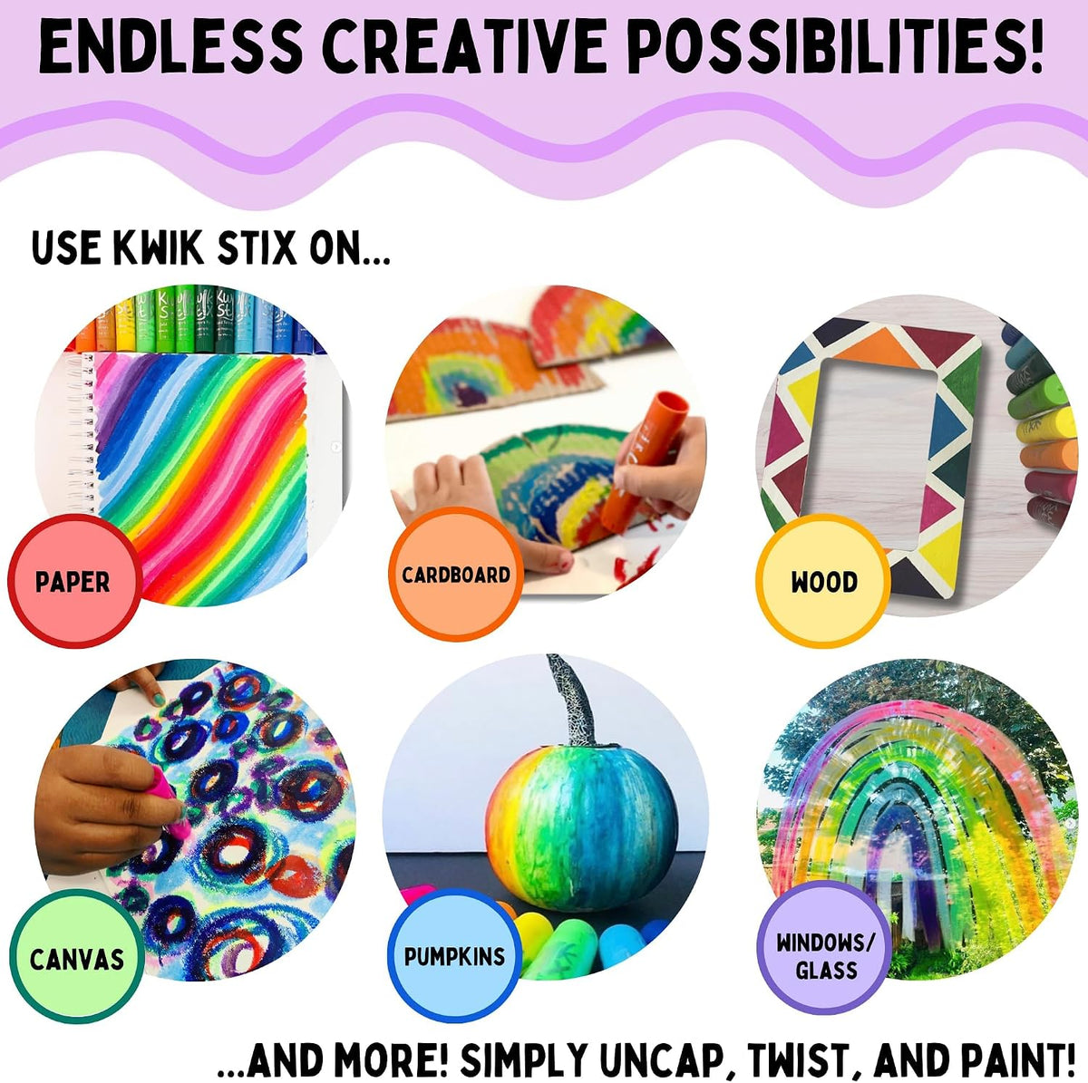 The Pencil Grip Kwik Stix NEON Solid Tempera Paint - Assorted - image 4