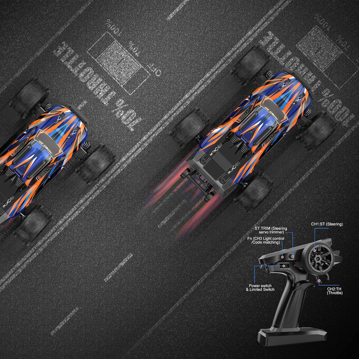 HYPER GO H16DR 1:16 Scale Ready to Run Fast Remote Control Car - image 4