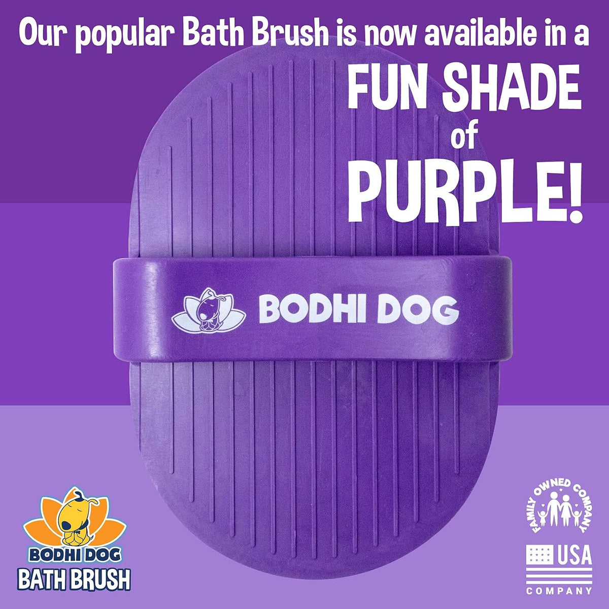 Bodhi Dog Shampoo Brush - Pet Grooming & Bath Supplies for Dogs and Cats - Bath Brush for Long - 2 Pack / Purple - image 3