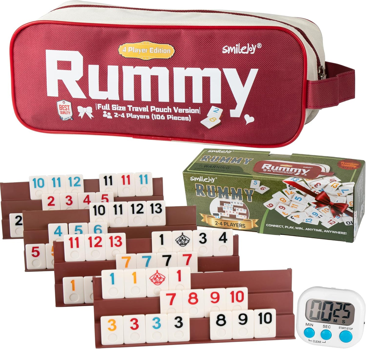 Smilejoy Mini Rummy Cube Game - Large (2-4 player)