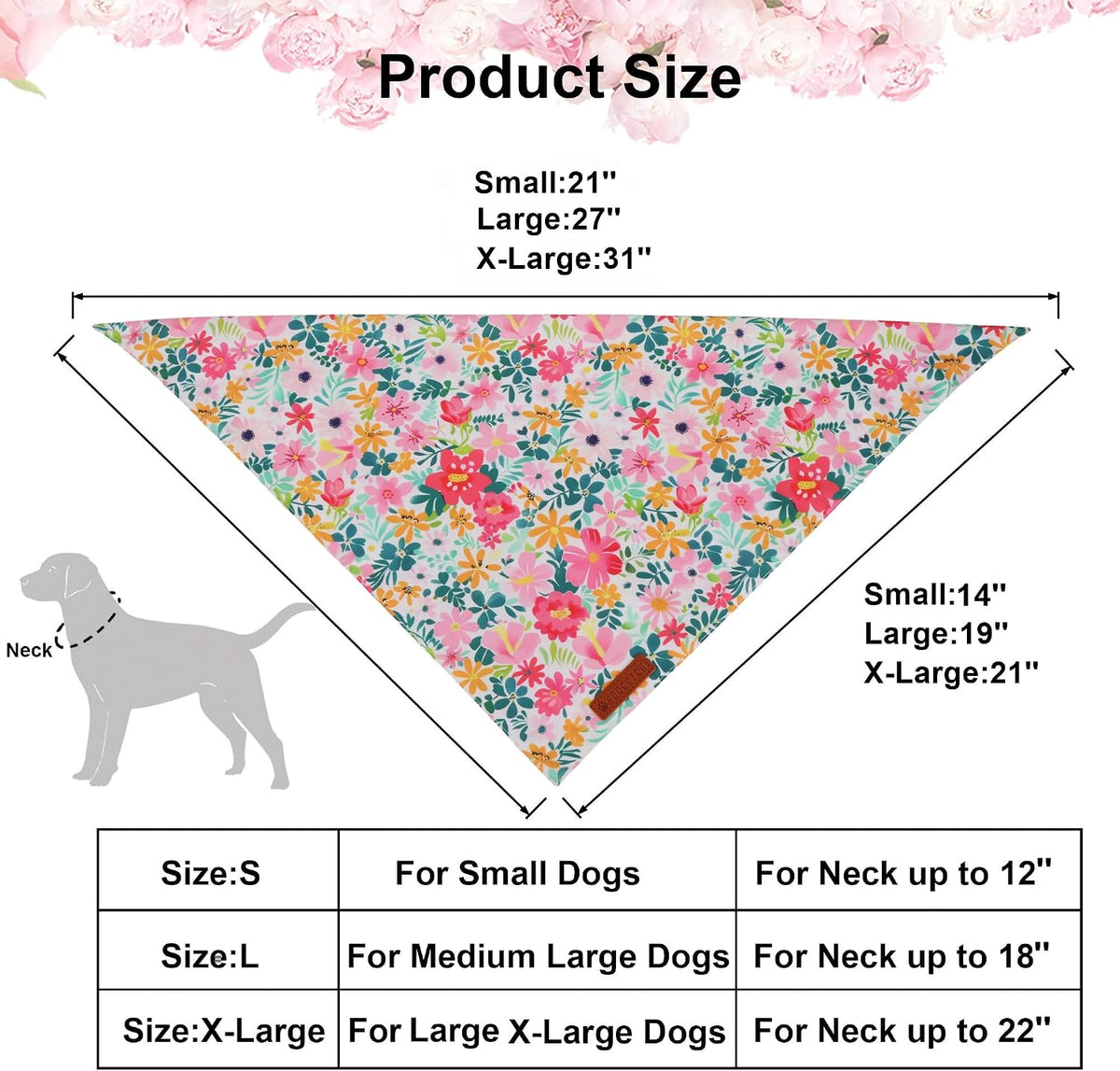 ADOGGYGO Pink Halloween Dog Bandanas Girl - Small / Floral - image 4