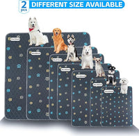 Aitmexcn Washable Puppy Dog Pee Pad, 100% Waterproof Whelping Training Mat for Puppy/Senior Dog, Fast Drying Reusable Puppy Pads for Indoor, Outdoor and Car Travel- 72'' x 72''- 2PCS