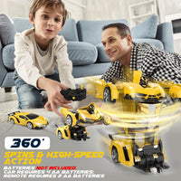 Dolanus Remote Control Car, Transform Robot, Boys Toys Gifts - Yellow - image 3