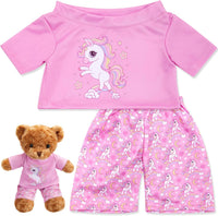 Skicuff pink 2-piece teddy bear pajama outfit with top and pants - view 5