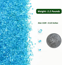 BXI 2.2 Lbs Small Aquarium Substrate Gravel Sand - Blue Glass Sand / 2.2 lbs, 0.04''-0.12''(Mini) - image 2