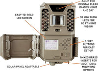 Bushnell Prime Low Glow Trail Camera - 24MP Image Quality, 1080p HD Video, Advanced Sensor Technology for Clear Nighttime Captures, Brown