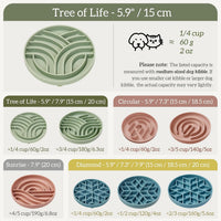 OHMO Slow Feeder Dog Bowl, 5.9" Lick Mat for Dogs, Tree of Life - Camo Green / Tree Life-S (5.9") - image 2