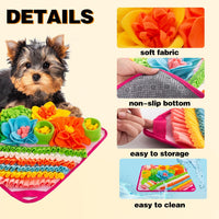 Snuffle Mat for Dogs, Sniff Mat Slow Feeding Mat for Small Pets Cats, Rabbits - Help Stress Relief - Pink - image 2