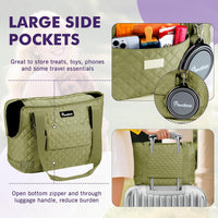 Pawaboo Dog Purse Carrier for Small Dogs with Pocket - C-Matcha Green - image 4
