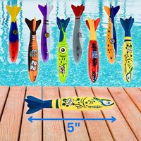 Haktoys Pool Diving Toy Set, Sinking Torpedoes for Kids & Adults - Multicolor Diving Torpedoes - image 3