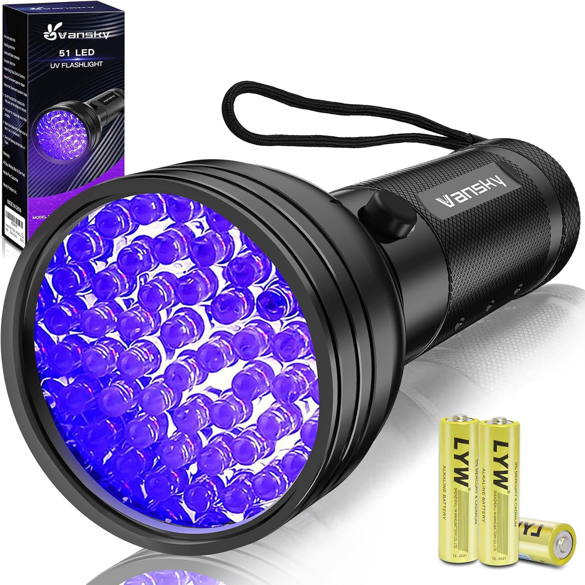Black Light UV Light Flashlight - 51 LED