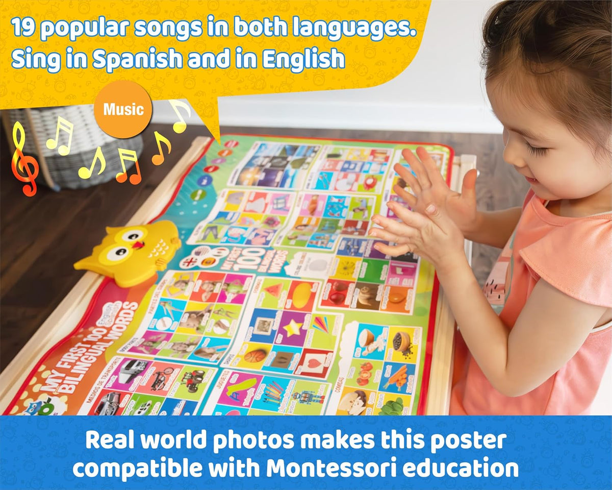 English & Spanish Alphabet Poster - First 100 Words - image 3