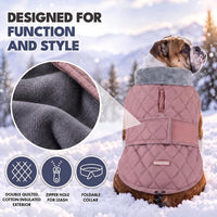 Spark Paws Quilted Dog Winter Coat - Pink / Large - image 3