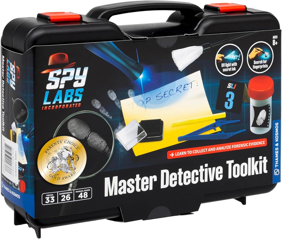 Spy Labs Master Detective Toolkit V2 forensic science kit with UV light and storybook