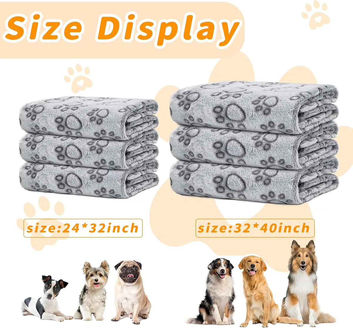 LOKOZ 2 Pack Dog Blanket for Small Medium Dogs - Gray(pack of 3) / 32x40Inch - image 4