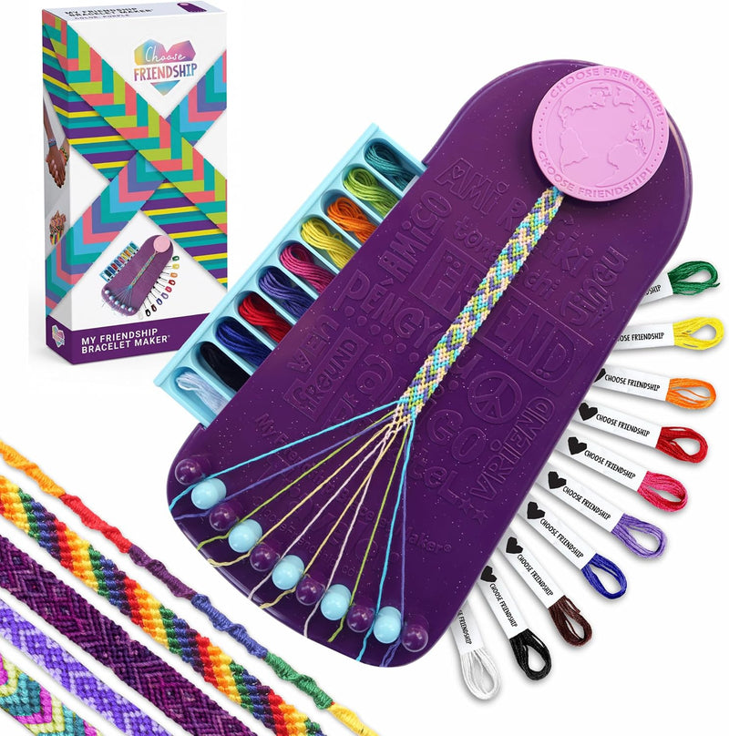 Choose Friendship Bracelet Making Kit for Kids - Purple