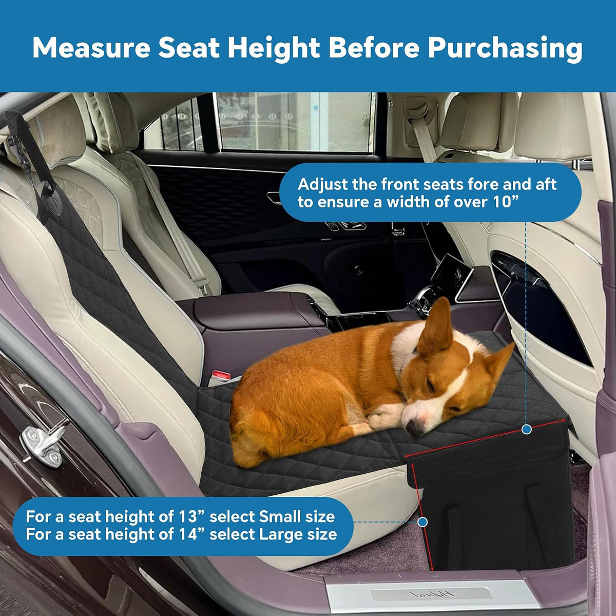 HOMBYS Back Seat Extender for Dogs - Large (29"x20"x22") - image 2