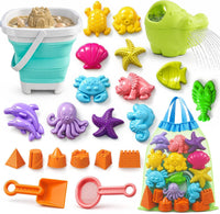 TOY Life Beach Sand Toy Set with Dump Truck & Bucket, Ages 3-5 – Fun for Kids & Family - 23 Pcs Ocean-themed