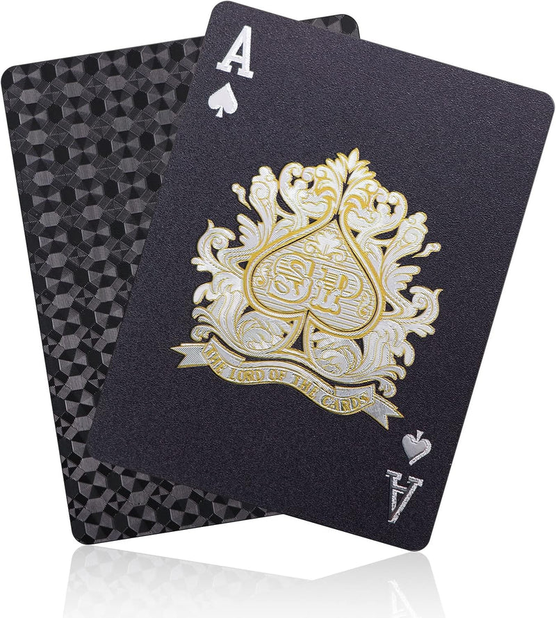 WJPC Easy Shuffling Plastic Waterproof Playing Cards - Black Diamond
