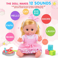Baby Doll Toys Set, 24PCS Dolls Care Toy Playset for Girls 3-8 Pretend Play – Fun for Kids & Family - 32 Pcs - image 4