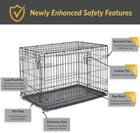 New World by Midwest 42-Inch Single Door Crate, for Large Breeds - Double Door - Black / Medium (36"L) - image 4