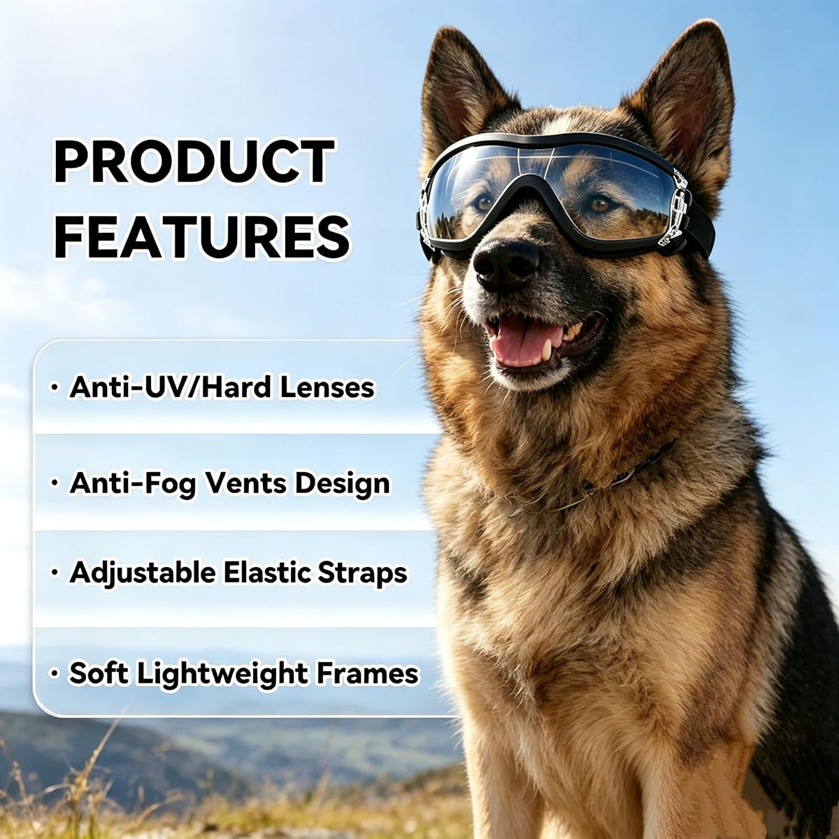 Enjoying Clear Dog Goggles Medium to Large Breed - Ultra Clear / Large Breeds - image 3