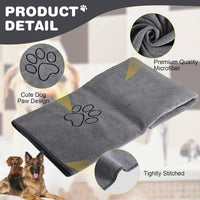 Chumia 4 Pcs Dog Towels for Drying - 30 x 50 Inch / Gray - image 3