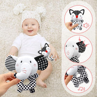 XIXILAND Baby Rattles 0-6 Months Newborn Toys Infant Toys 0-3 Months - Black&White-6 - image 2