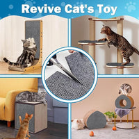 Cat Scratch Couch Furniture Protector, Adhesive Cat Scratch Pad Deterrent for Furniture, DIY Climbing Cat Scratcher Couch Protector from Cat Claws Scratching Indoor (Dark Grey 11.8"X39.4")
