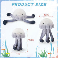 Niuniu Daddy Weighted Stuffed Animals - 3.3 Pounds / Jellyfish-ombre Grey / Ocean - image 4