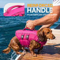 Dog Life Jacket Medium,Ripstop Dog Flotation Vest for Medium Dogs – Essentials for Dogs - XX-Large / Rosered - image 4