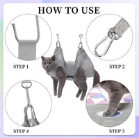 PatiencET Dog Grooming Hammock Kit – Essentials for Dogs - Gray / XS (12 LB Max) - image 4